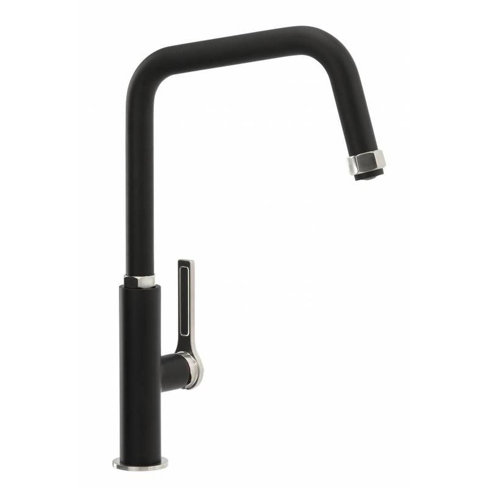 Abode Hex U-Spout Tap with Single Lever Matt Black