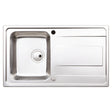 Abode Ixis  Inset Mount Single Bowl Kitchen Sink For 450mm Cabinet in Stainless Steel 56990452