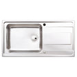 Abode Ixis Inset Mount Single Bowl Kitchen Sink For 600mm Cabinet in Stainless Steel 56990453