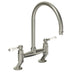 Abode Ludlow C-Spout Tap With Traditional Bridge Brushed Nickel 56996630