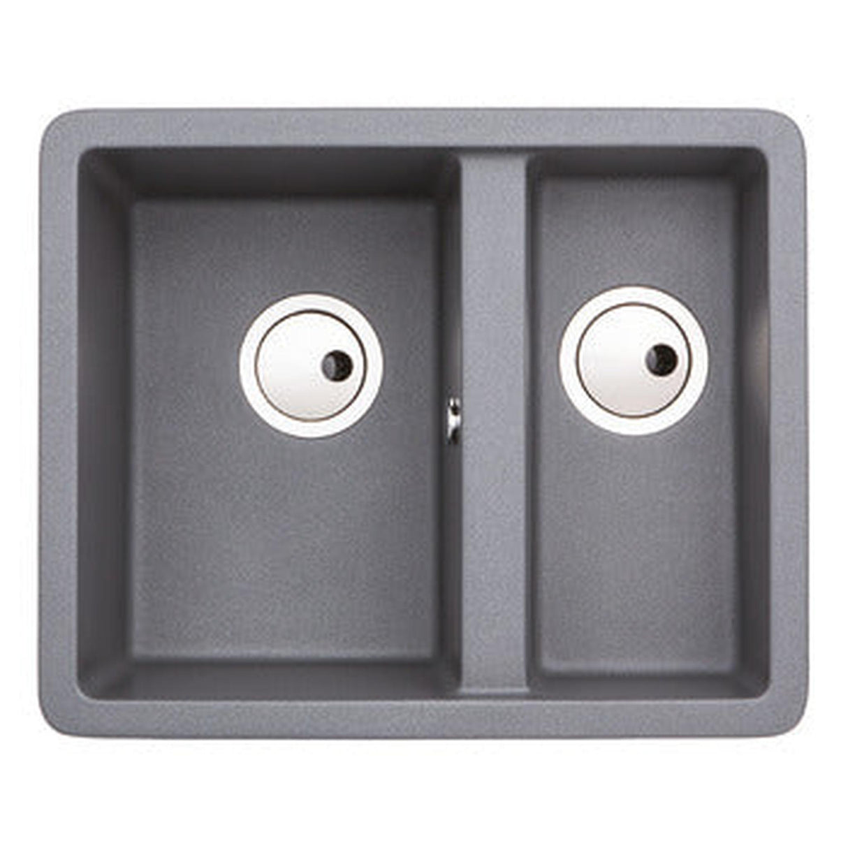 Abode Matrix GR15 Undermount Inset mount One And Half Bowl Kitchen Sink For 600mm Cabinet in Composite Grey Metallic 56990506
