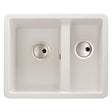Abode Matrix GR15 Undermount Inset mount One And Half Bowl Kitchen Sink For 600mm Cabinet in Composite White 56990506
