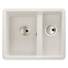 Abode Matrix GR15 Undermount Inset mount One And Half Bowl Kitchen Sink For 600mm Cabinet in Composite White 56990506