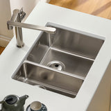 Abode Matrix R0 Undermount One and Half Bowl Kitchen Sink For 600mm Cabinet in Stainless Steel 
Brushed Life Style