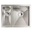 Abode Matrix R0 Undermount One and Half Bowl Kitchen Sink For 600mm Cabinet in Stainless Steel 
Brushed Right