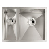 Abode Matrix R0 Undermount One and Half Bowl Kitchen Sink For 600mm Cabinet in Stainless Steel 
Brushed Right
