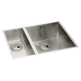 Abode Matrix R0 Undermount One and Half Bowl Kitchen Sink For 600mm Cabinet in Stainless Steel 
Brushed Right