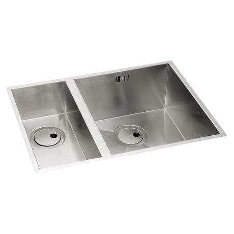 Abode Matrix R0 Undermount One and Half Bowl Kitchen Sink For 600mm Cabinet in Stainless Steel 
Brushed Right