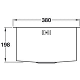 Abode Matrix R0 Undermount  Single Bowl Kitchen Sink For 450mm Cabinet in Stainless Steel Brushed 57745060 Dimension