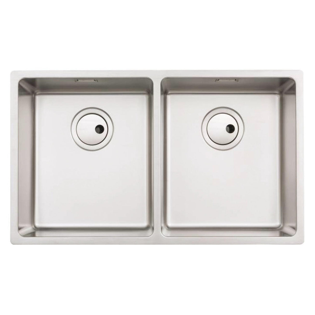 Abode Matrix R15 Undermount Inset Mount Double Bowl Kitchen Sink For 800mm Cabinet in Stainless Steel Brushed 57745130