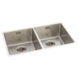 Abode Matrix R15 Undermount Inset Mount Double Bowl Kitchen Sink For 800mm Cabinet in Stainless Steel Brushed 57745130 1