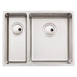 Abode Matrix R15 Undermount Inset Mount One And Half Bowl Kitchen Sink For800mm Cabinet in Stainless Steel Brushed 57745091