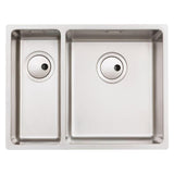 Abode Matrix R15 Undermount Inset Mount One And Half Bowl Kitchen Sink For800mm Cabinet in Stainless Steel Brushed 57745091
