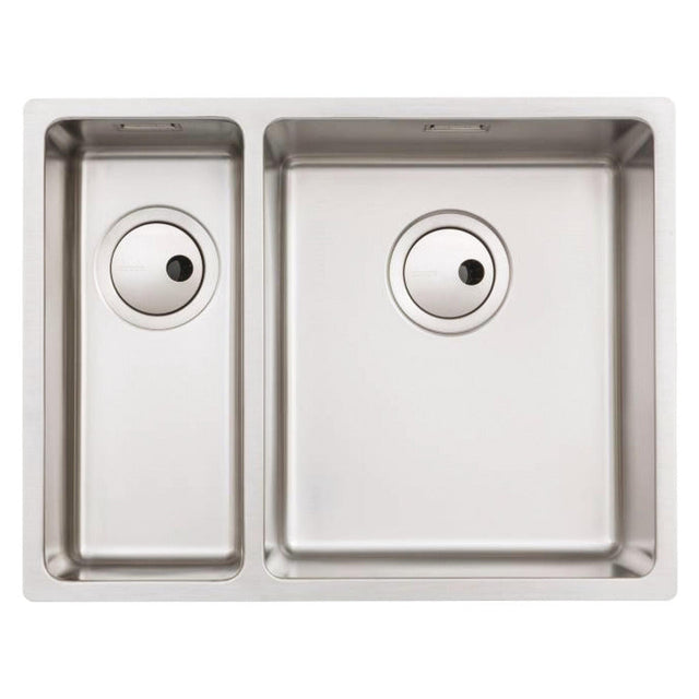 Abode Matrix R15 Undermount Inset Mount One And Half Bowl Kitchen Sink For800mm Cabinet in Stainless Steel Brushed 57745091