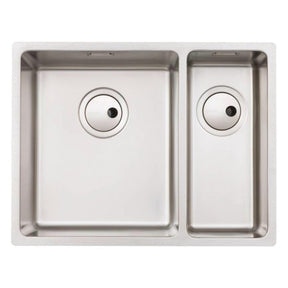 Abode Matrix R15 Undermount Inset Mount One And Half Bowl Kitchen Sink For800mm Cabinet in Stainless Steel Brushed 57745092