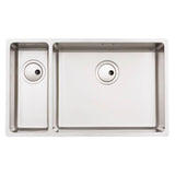 Abode Matrix R15 Undermount Inset Mount One and Half Bowl Kitchen Sink For 800mm Cabinet in Stainless Steel Brushed 57745141