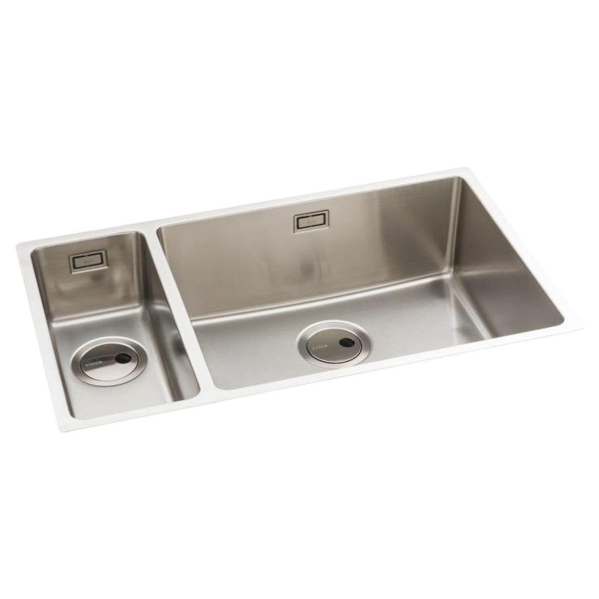 Abode Matrix R15 Undermount Inset Mount One and Half Bowl Kitchen Sink For 800mm Cabinet in Stainless Steel Brushed 57745141 1