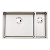 Abode Matrix R15 Undermount Inset Mount One and Half Bowl Kitchen Sink For 800mm Cabinet in Stainless Steel Brushed 57745142 