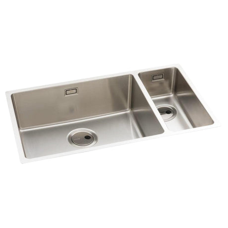 Abode Matrix R15 Undermount Inset Mount One and Half Bowl Kitchen Sink For 800mm Cabinet in Stainless Steel Brushed 57745142 1