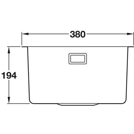 Abode Matrix R15 Undermount Inset Mount Single Bowl Kitchen Sink Accessories For 500mm Cabinet in Stainless Steel Brushed 57745100 Dimension