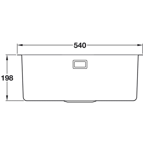 Abode Matrix R15 Undermount Inset Mount Single Bowl Kitchen Sink For 600mm Cabinet in Stainless Steel Brushed 57745080 Dimension