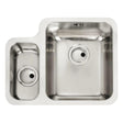 Abode Matrix R50 Undermount One and Half Bowl Kitchen Sink For 600mm Cabinet in Stainless Steel Brushed 57745161
