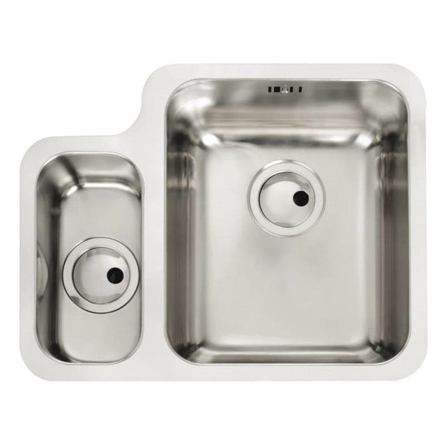 Abode Matrix R50 Undermount One and Half Bowl Kitchen Sink For 600mm Cabinet in Stainless Steel Brushed 57745161