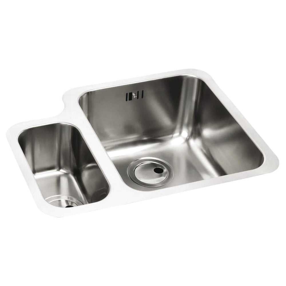 Abode Matrix R50 Undermount One and Half Bowl Kitchen Sink For 600mm Cabinet in Stainless Steel Brushed 57745161 1