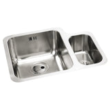 Abode Matrix R50 Undermount One and Half Bowl Kitchen Sink For 600mm Cabinet in Stainless Steel Brushed 57745162 1