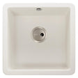 Abode Matrix SQ GR15 Undermount Inset Mount Single Bowl Kitchen Sink Accessories For 500mm Cabinet in Composite White 56990491