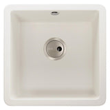 Abode Matrix SQ GR15 Undermount Inset Mount Single Bowl Kitchen Sink Accessories For 500mm Cabinet in Composite White 56990491