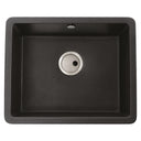 Abode Matrix SQ GR15  Undermount Inset Mount Single Bowl Kitchen Sink For 600mm Cabinet in Composite Black Metallic 56990472