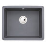 Abode Matrix SQ GR15  Undermount Inset Mount Single Bowl Kitchen Sink For 600mm Cabinet in Composite Light Grey Metallic 56990505