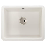 Abode Matrix SQ GR15  Undermount Inset Mount Single Bowl Kitchen Sink For 600mm Cabinet in Composite White 56990492
