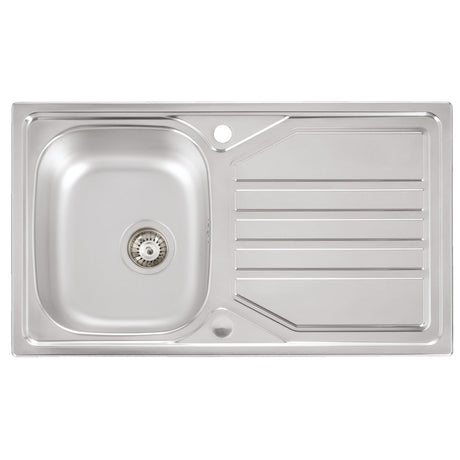 Abode Mikro Inset Mount Single Bowl Kitchen Sink For 450mm Cabinet in Stainless Steel 56990448