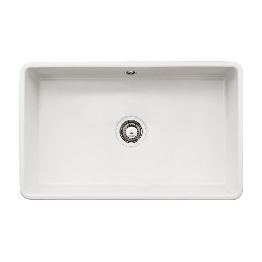 Abode Provincial Belfast Mount Single Bowl Kitchen Sink For 800mm Cabinet in Ceramic 57747730