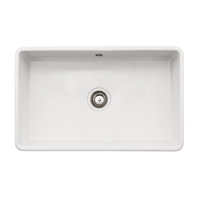 Abode Provincial Belfast Mount Single Bowl Kitchen Sink For 800mm Cabinet in Ceramic 57747730