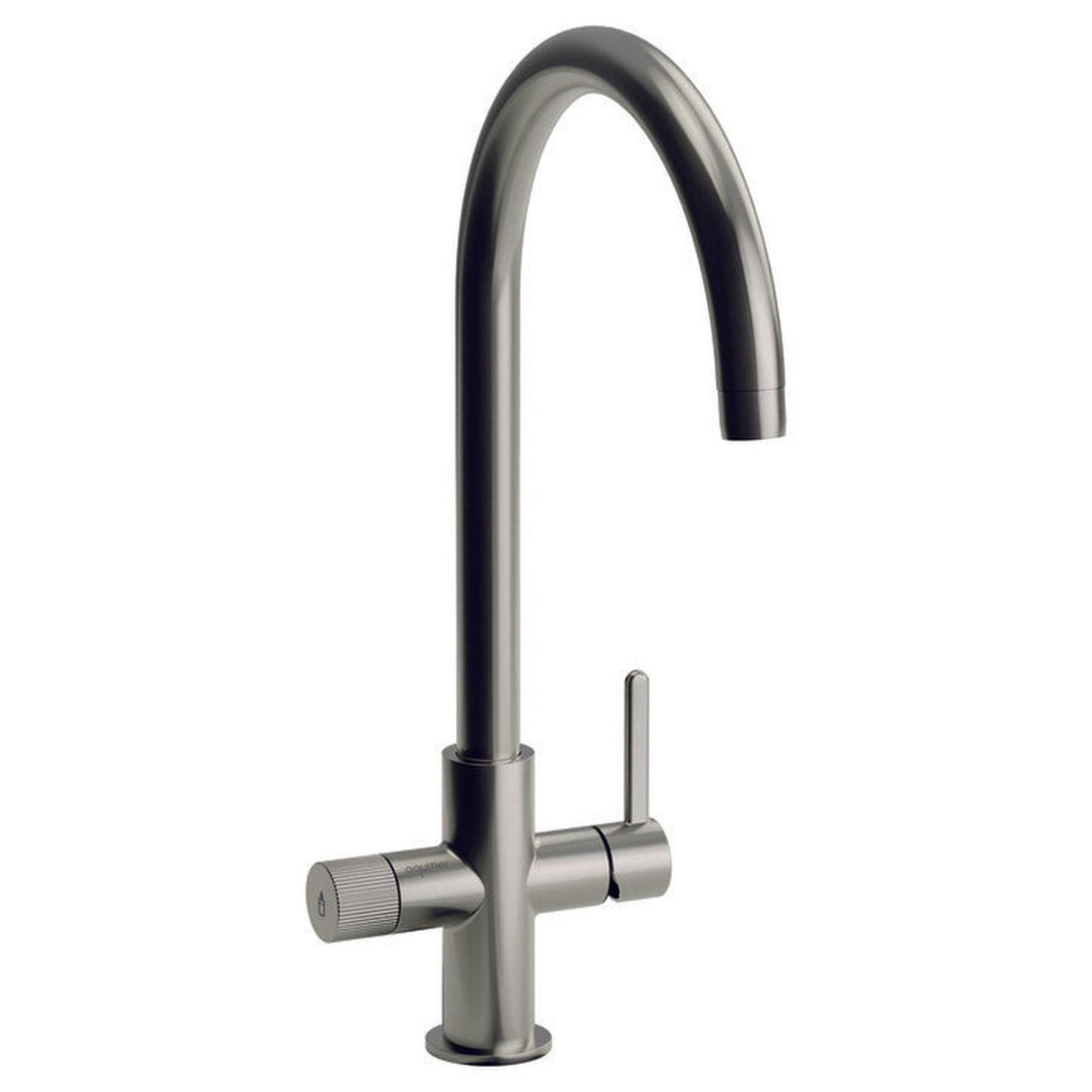 Abode Puria Aquifier C-Spout Cold and Filtered Water Tap With Single Lever Brushed Nickel 56996640 1