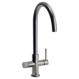 Abode Puria Aquifier C-Spout Cold and Filtered Water Tap With Single Lever Brushed Nickel 56996640 1