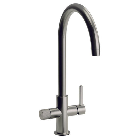 Abode Puria Aquifier C-Spout Cold and Filtered Water Tap With Single Lever Brushed Nickel 56996640 1