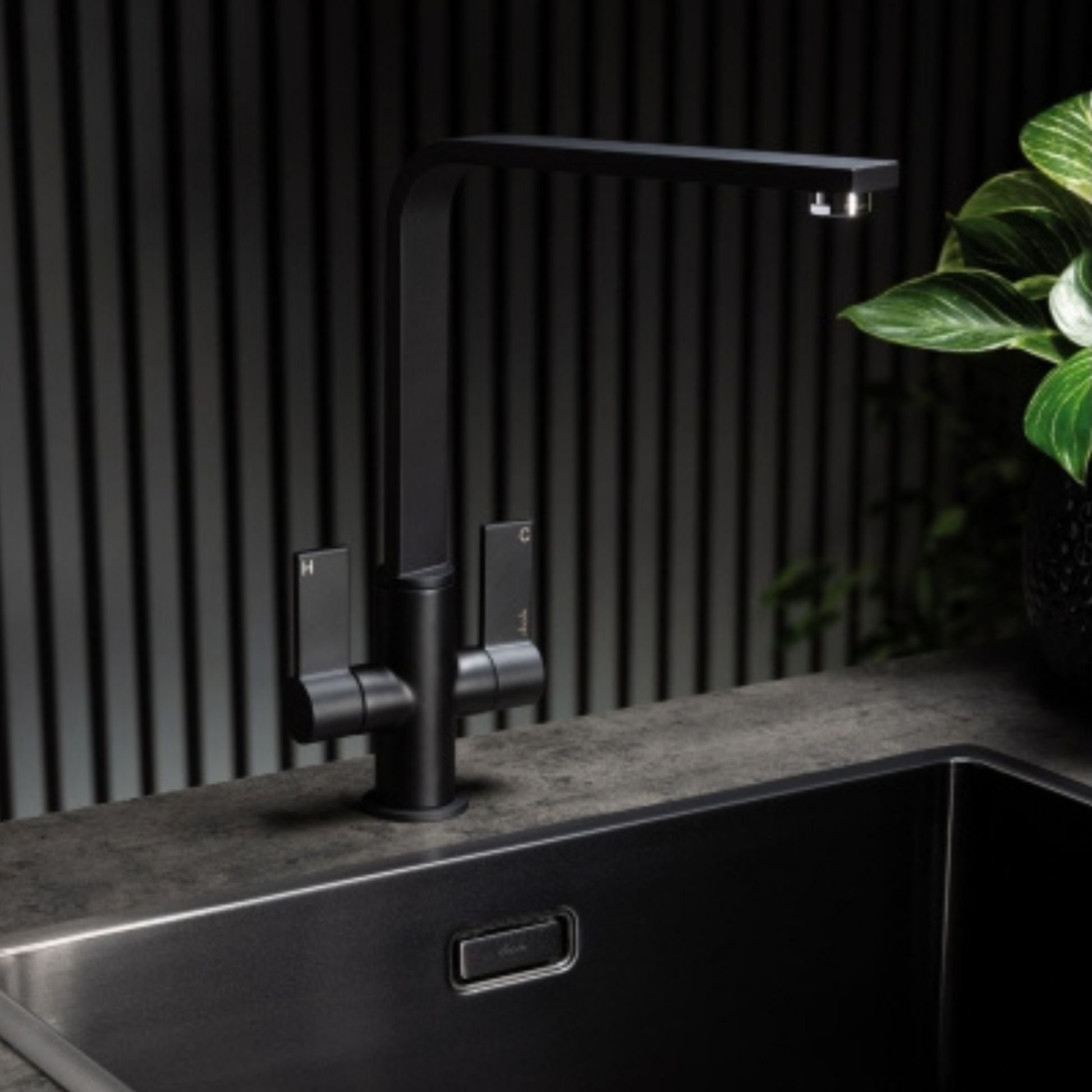 Abode_Quantic_Dual_Lever_L-Spout_Mixer_Kitchen_Tap_Lifestyle