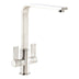Abode Quantic L-Spout Mixer Tap with Dual Lever in Brushed Nickel