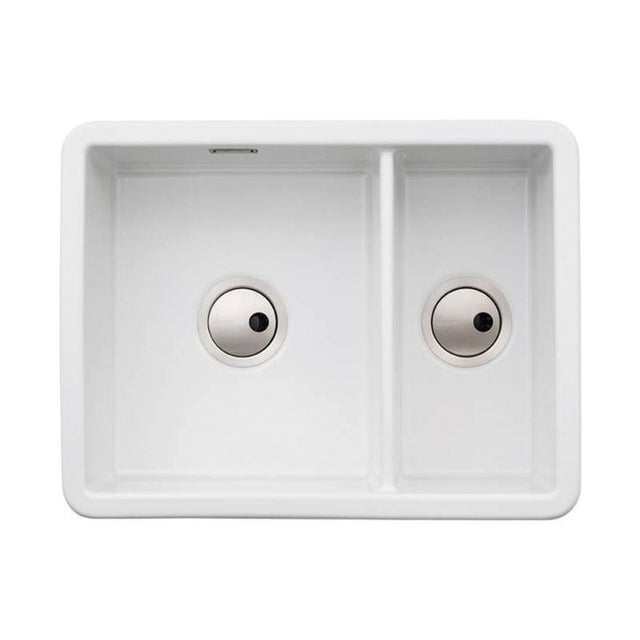 Abode Sandon Undermount Inset Mount One And Half Bowl Kitchen Sink Accessories For 800mm Cabinet in Ceramic White 57747760 1