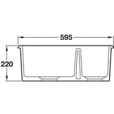 Abode Sandon Undermount Inset Mount One And Half Bowl Kitchen Sink Accessories For 800mm Cabinet in Ceramic White 57747760 Dimension 1