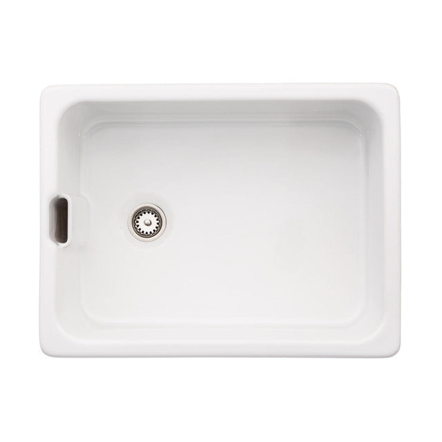 Abode Sandon  Undermount Inset Mount Single Bowl Kitchen Sink For 500mm Cabinet in Ceramic White 57747750