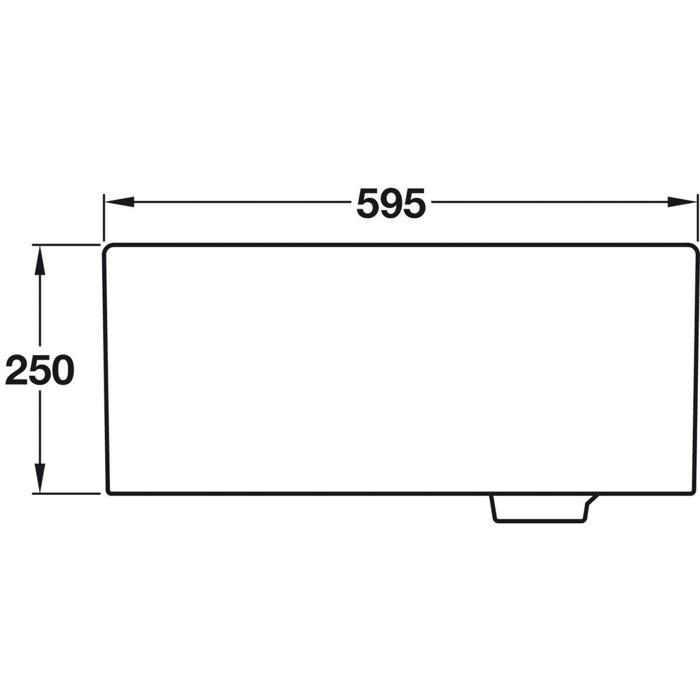 Abode Sandon  Undermount Inset Mount Single Bowl Kitchen Sink For 500mm Cabinet in Ceramic White 57747750 Dimension