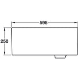Abode Sandon  Undermount Inset Mount Single Bowl Kitchen Sink For 500mm Cabinet in Ceramic White 57747750 Dimension