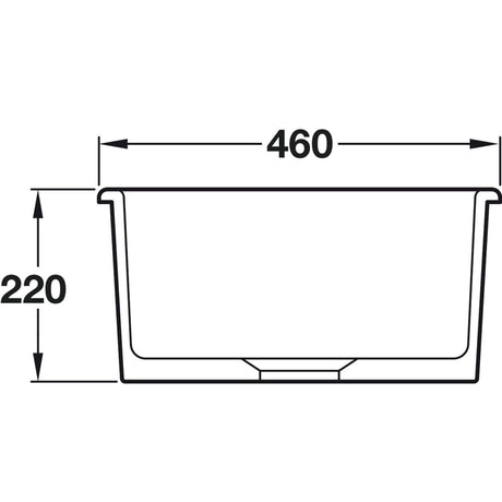 Abode Sandon  Undermount Inset Mount Single Bowl Kitchen Sink For 500mm Cabinet in Ceramic White 57747750 Dimension 1