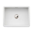 Abode Sandon Undermount Inset mount Single Bowl Kitchen Sink For 800mm Cabinet in Ceramic White 57747770