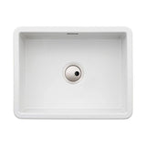 Abode Sandon Undermount Inset mount Single Bowl Kitchen Sink For 800mm Cabinet in Ceramic White 57747770